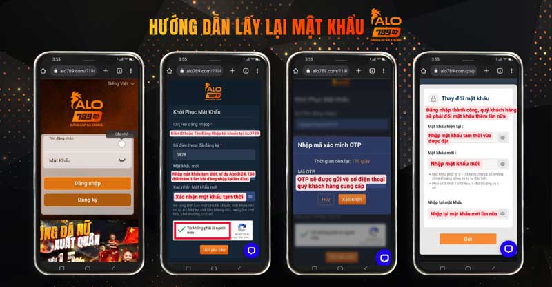 hướng dẫn lấy lại mật khẩu